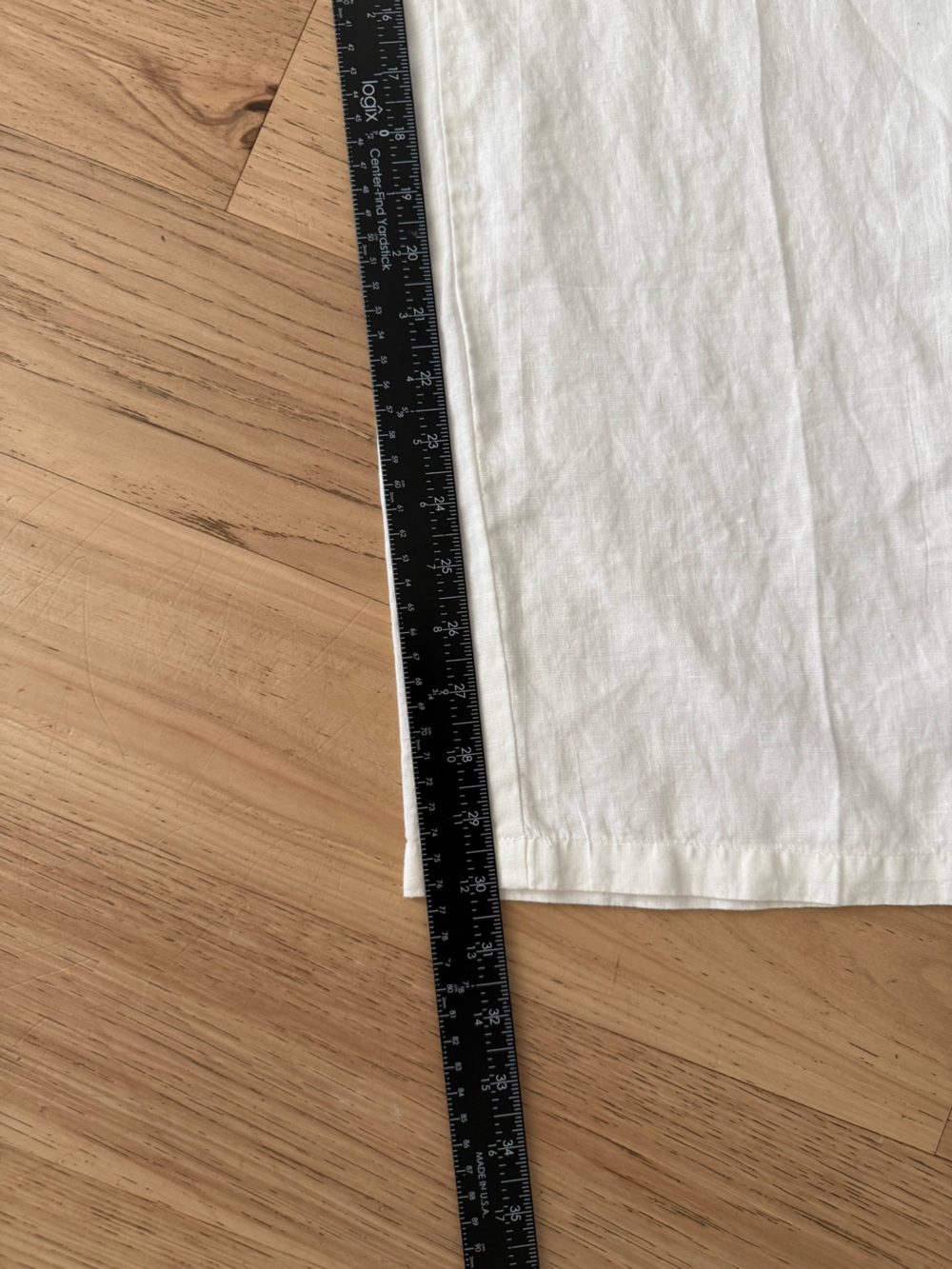 Elan White Drawstring Linen Pants Straight Leg Size Large - Picture 12 of 12
